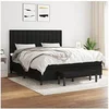 Image de Boxspring met matras stof zwart 160x200 cm3136927