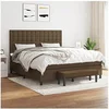 Image de Boxspring met matras stof donkerbruin 160x200 cm3136928