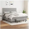 Image de Boxspring met matras stof lichtgrijs 180x200 cm3136933
