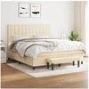 Image de Boxspring met matras stof cràmekleurig 180x200 cm3136938