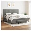 Image de Boxspring met matras stof donkergrijs 200x200 cm3136942