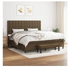 Image de Boxspring met matras stof donkerbruin 200x200 cm3136944