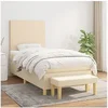 Image de Boxspring met matras stof cràmekleurig 90x190 cm3136962