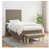 Image de Sommier à Lattes de Lit avec Matelas, Lit Rembourré, Lit Simple, Lit Adulte de Chambre à Coucher Intérieur, Moderne, Taupe 90x200 cm Tissu
