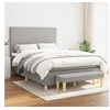 Image de Boxspring met matras stof lichtgrijs 140x190 cm3136989
