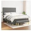 Image de Boxspring met matras stof donkergrijs 140x190 cm3136990