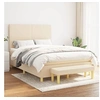 Image de Boxspring met matras stof cràmekleurig 140x200 cm3137002