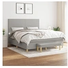 Image de Boxspring met matras stof lichtgrijs 160x200 cm3137005