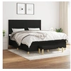 Image de Boxspring met matras stof zwart 160x200 cm3137007