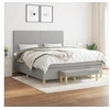 Image de Boxspring met matras stof lichtgrijs 180x200 cm3137013
