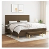 Image de Boxspring met matras stof donkerbruin 200x200 cm3137024