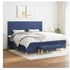 Image de Boxspring met matras stof blauw 200x200 cm3137027