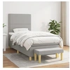 Image de Boxspring met matras stof lichtgrijs 90x190 cm3137037