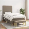 Image de Boxspring met matras stof taupe 90x200 cm3137049