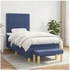 Image de Boxspring met matras stof blauw 90x200 cm3137051