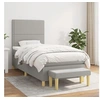 Image de Boxspring met matras stof lichtgrijs 100x200 cm3137053