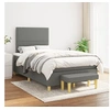 Image de Boxspring met matras stof donkergrijs 120x200 cm3137062