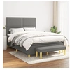 Image de Boxspring met matras stof donkergrijs 140x200 cm3137078