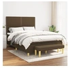 Image de Boxspring met matras stof donkerbruin 140x200 cm3137080