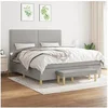 Image de Boxspring met matras stof lichtgrijs 180x200 cm3137093