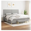 Image de Boxspring met matras stof lichtgrijs 200x200 cm3137101