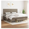 Image de Boxspring met matras stof taupe 200x200 cm3137105