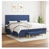 Image de Boxspring met matras stof blauw 200x200 cm3137107