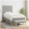 Image de Boxspring met matras stof lichtgrijs 90x190 cm3137117