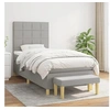 Image de Boxspring met matras stof lichtgrijs 90x200 cm3137125