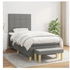 Image de Boxspring met matras stof donkergrijs 90x200 cm3137126