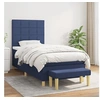Image de Boxspring met matras stof blauw 100x200 cm3137139