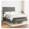Image de Boxspring met matras stof donkergrijs 140x200 cm3137158
