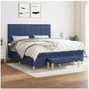 Image de Boxspring met matras stof blauw 160x200 cm3137171