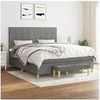 Image de Boxspring met matras stof donkergrijs 180x200 cm3137174