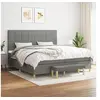 Image de Boxspring met matras stof donkergrijs 200x200 cm3137182