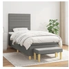 Image de Boxspring met matras stof donkergrijs 80x200 cm3137190