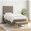 Image de Boxspring met matras stof taupe 80x200 cm3137193