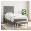 Image de Boxspring met matras stof donkergrijs 90x200 cm3137206