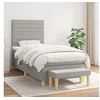 Image de Boxspring met matras stof lichtgrijs 100x200 cm3137213