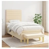 Image de Boxspring met matras stof cràmekleurig 100x200 cm3137218