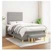 Image de Boxspring met matras stof lichtgrijs 120x200 cm3137221