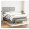 Image de Boxspring met matras stof lichtgrijs 140x190 cm3137229