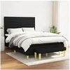 Image de Boxspring met matras stof zwart 140x200 cm3137239
