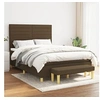 Image de Boxspring met matras stof donkerbruin 140x200 cm3137240