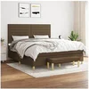 Image de Boxspring met matras stof donkerbruin 160x200 cm3137248