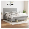 Image de Boxspring met matras stof lichtgrijs 180x200 cm3137253