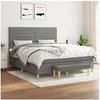Image de Boxspring met matras stof donkergrijs 180x200 cm3137254