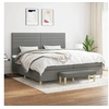 Image de Boxspring met matras stof donkergrijs 200x200 cm3137262
