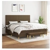 Image de Boxspring met matras stof donkerbruin 200x200 cm3137264