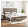 Image de Boxspring met matras stof taupe 200x200 cm3137265